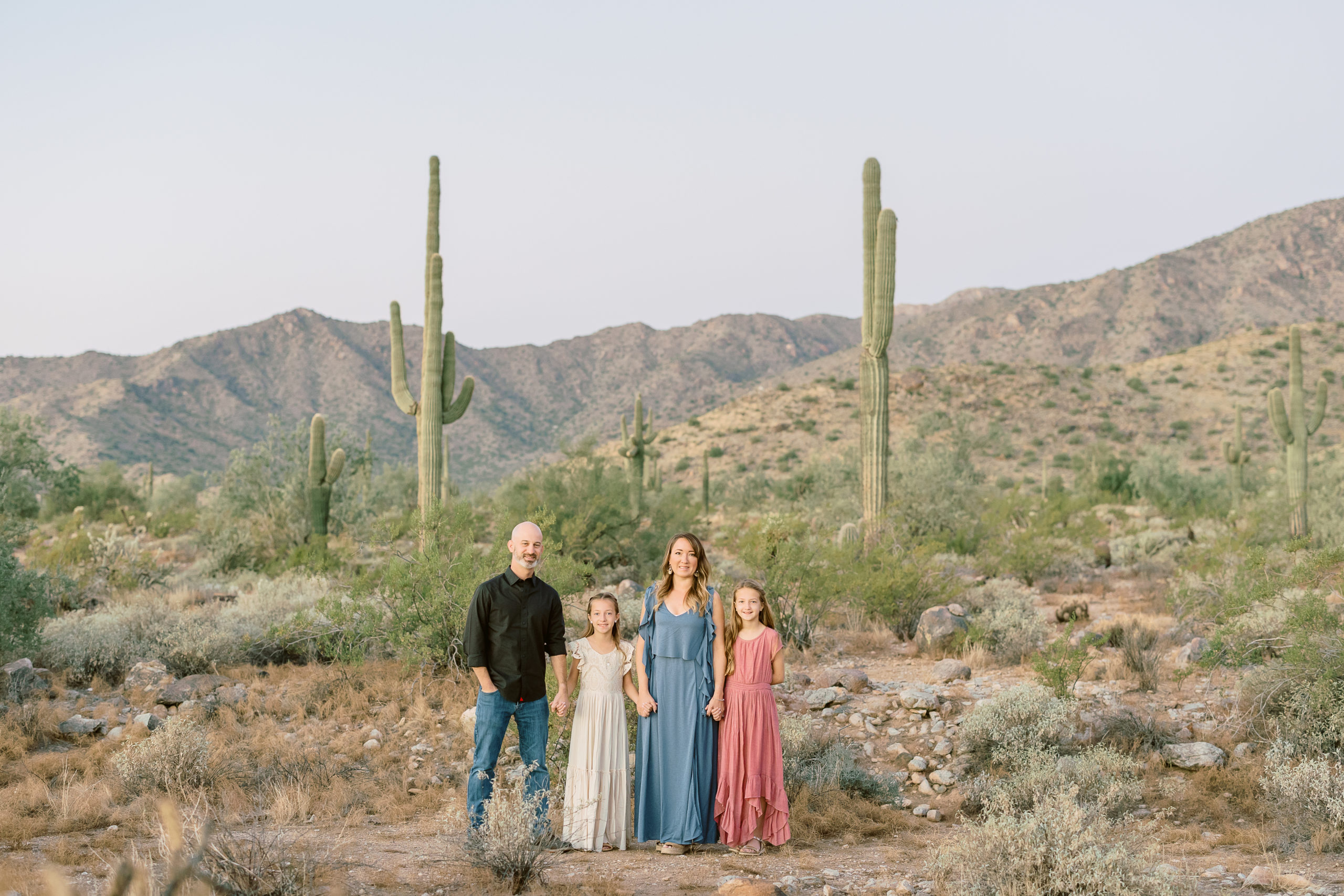 family photoshoot in the desert in arizona